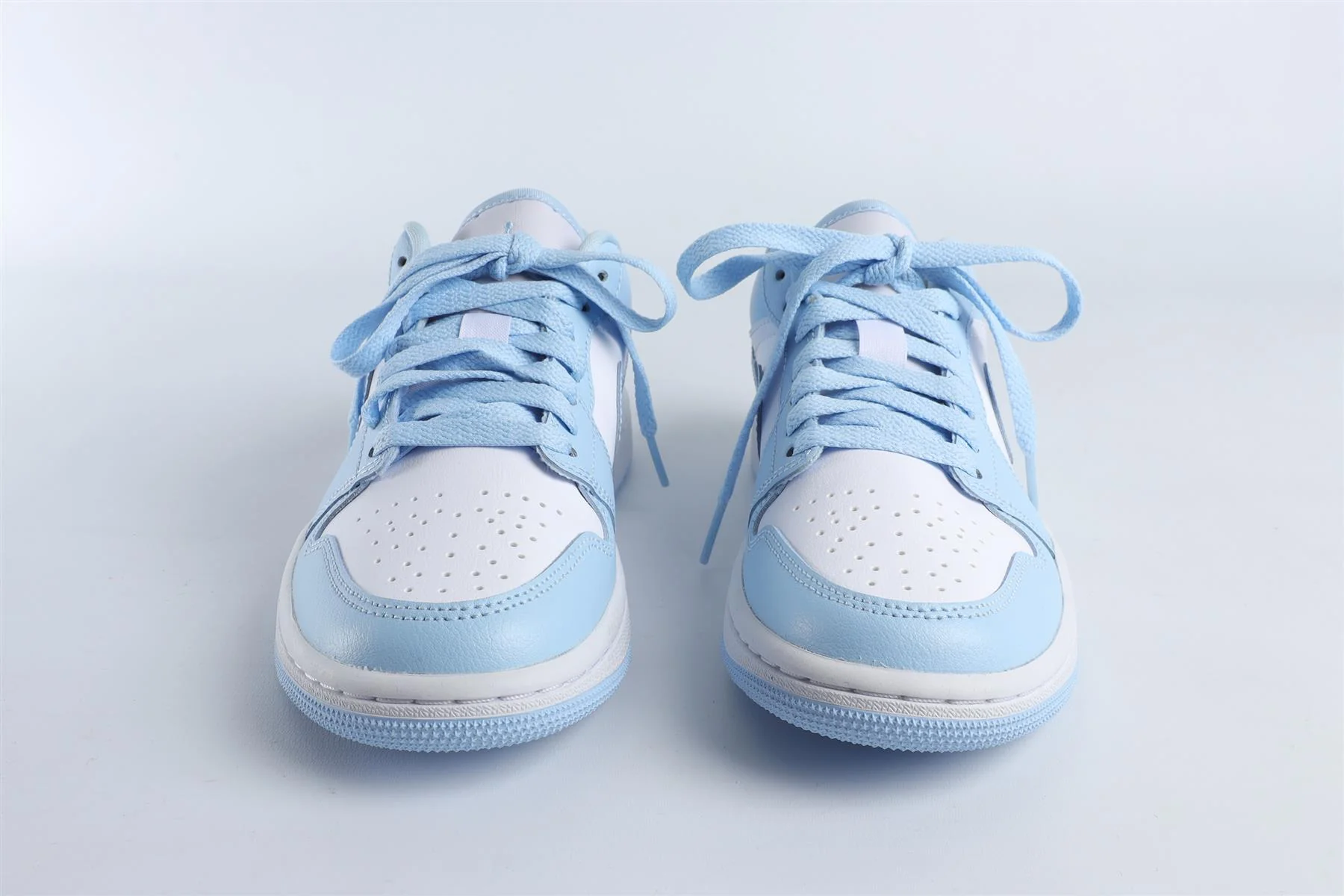 NIKE BLUE KIDS LEATHER SNEAKERS EU 35.5 UK 3 US 3.5 - Image 3