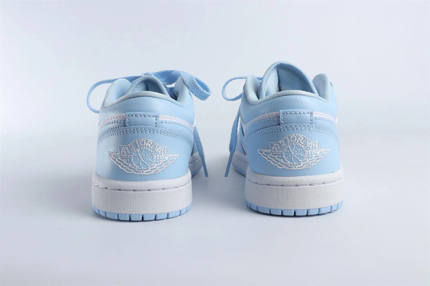 NIKE BLUE KIDS LEATHER SNEAKERS EU 35.5 UK 3 US 3.5 - Image 5