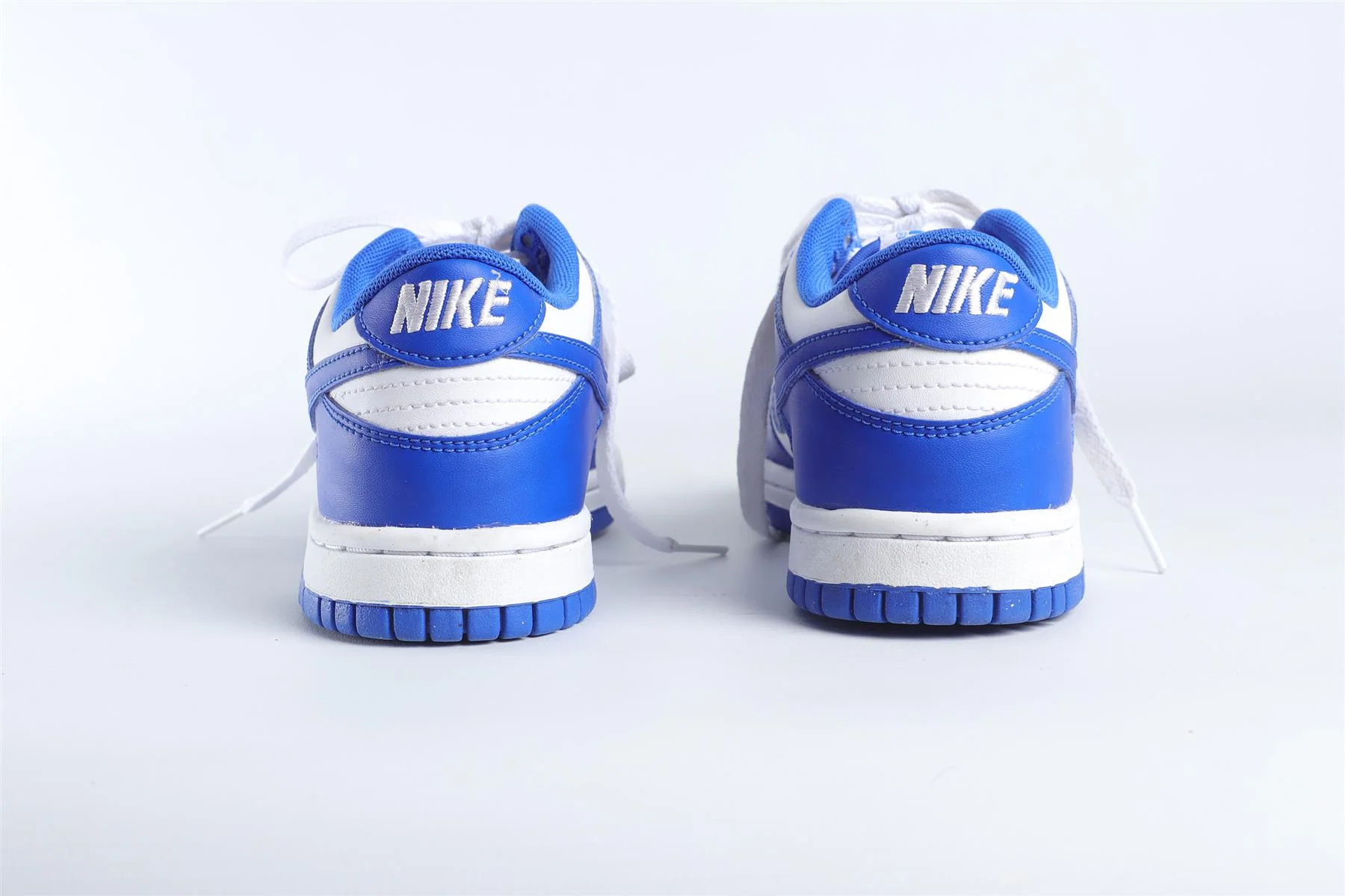 NIKE BLUE KIDS LEATHER SNEAKERS EU 35.5 UK 3 US 3.5 - Image 5