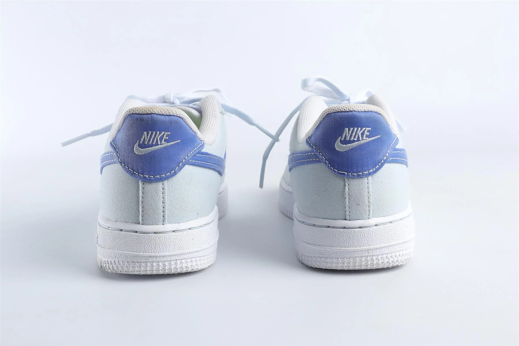 NIKE BLUE KIDS LEATHER SNEAKERS EU 35.5 UK 3 US 3.5 - Image 5