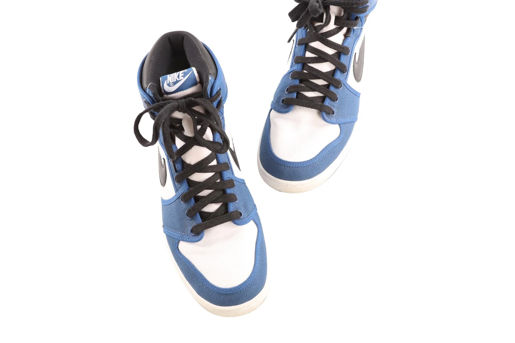 NIKE BLUE MEN'S JORDAN 1 KO STORM BLUE SNEAKERS UK 9.5 - Image 4