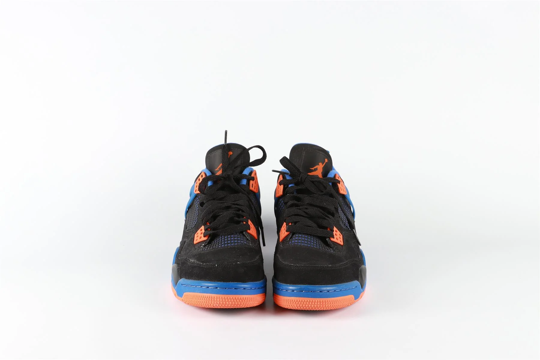 NIKE BLACK MEN'S AIR JORDAN 4 RETRO CAVS SUEDE SNEAKERS EU 43 UK 8.5 US 9.5 - Image 3