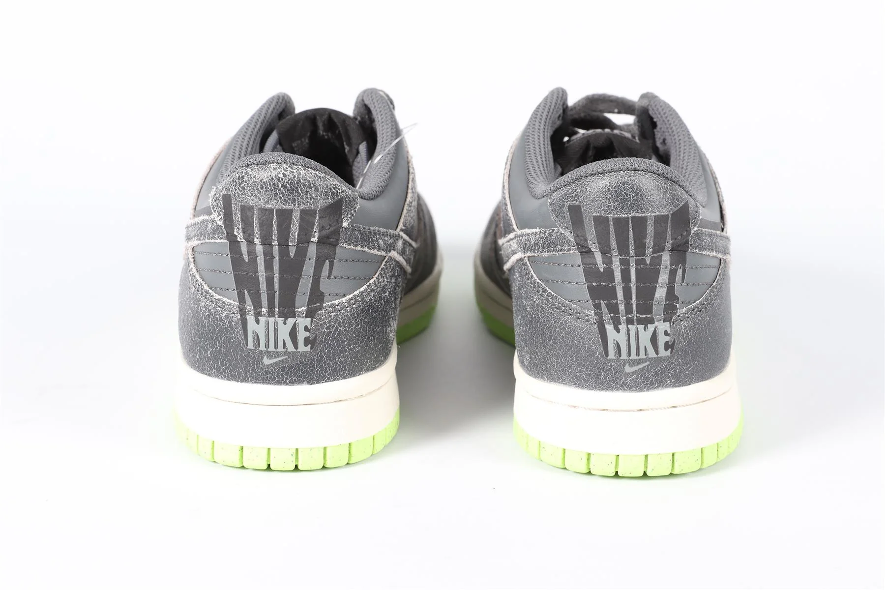 NIKE DUNK LOW IRON GREY LEATHER SNEAKERS UK 6 US 6.5 EU 39 - Image 4