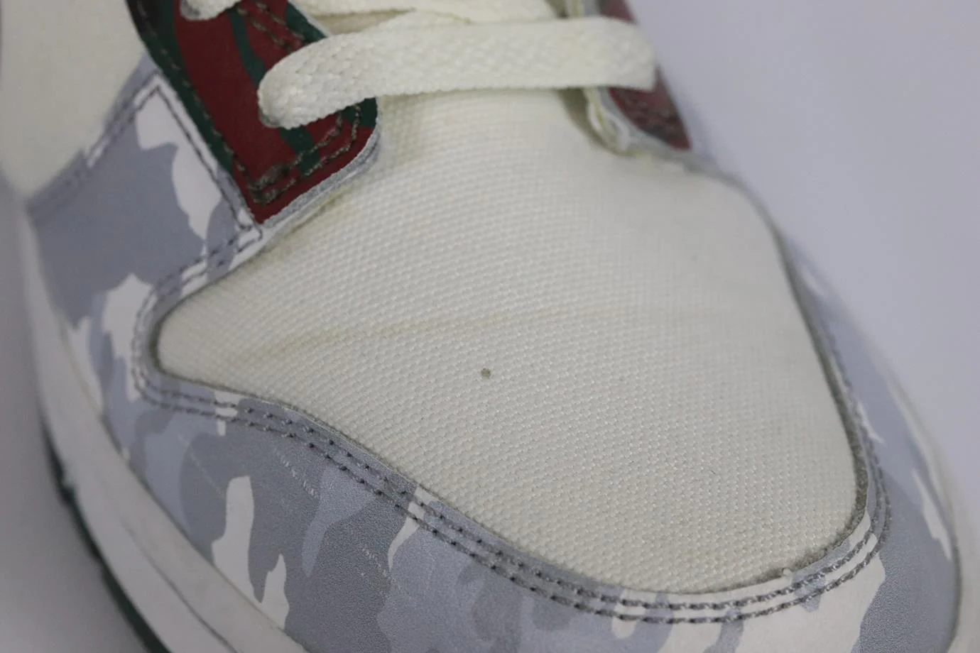 NIKE DUNK LOW SE SAIL MULTI CAMO FAUX LEATHER AND CANVAS SNEAKERS EU 40 UK 6 US 7 - Image 7