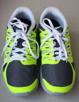 NIKE FREE 5.0 SHIELD ID NEON YELLOW TRAINERS 38 UK 4.5 US 7 - Image 2