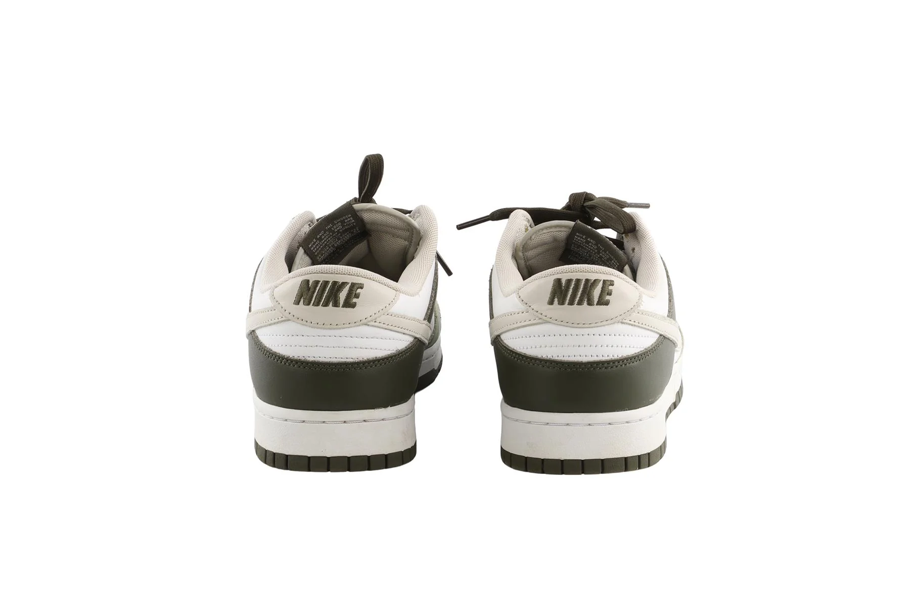 NIKE GREEN DUNK LOW WHITE/OIL GREEN CARGO KHAKI MEN'S LEATHER SNEAKERS EU 47.5 UK 12 US 13 - Image 5