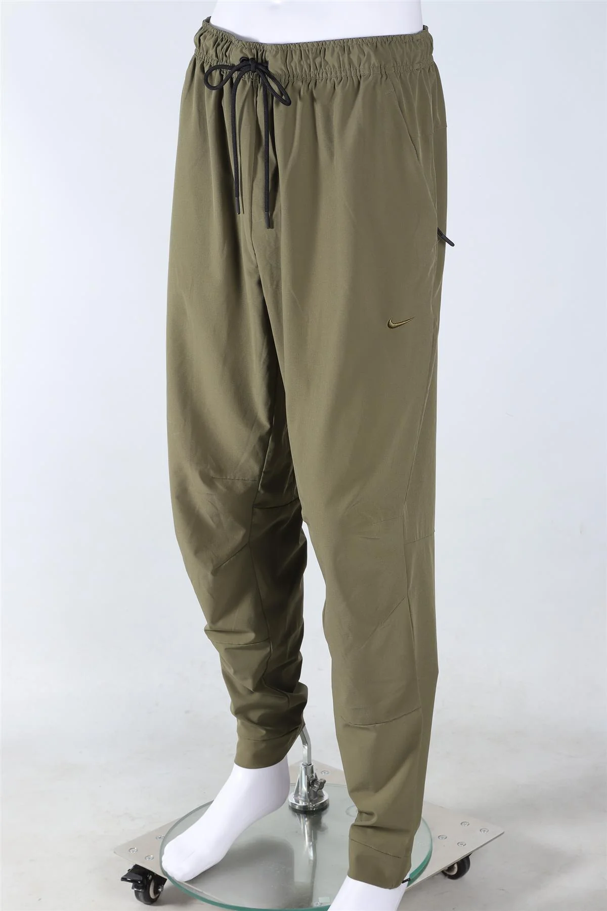 NIKE GREEN SHELL TRACK PANTS LARGE - Image 3