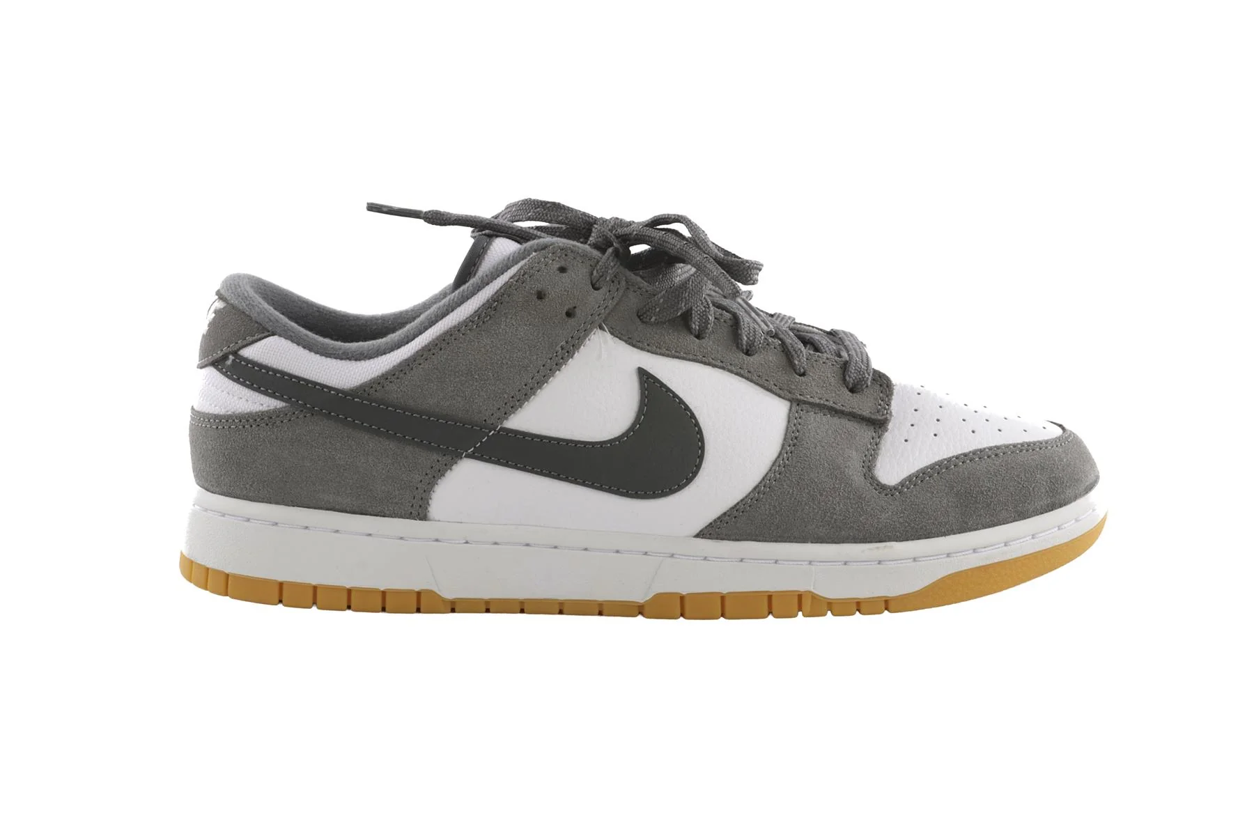 NIKE GREY MEN'S DUNK REFLECTIVE GREY LEATHER SNEAKERS EU 47.5 UK 12 US 13 - Image 2