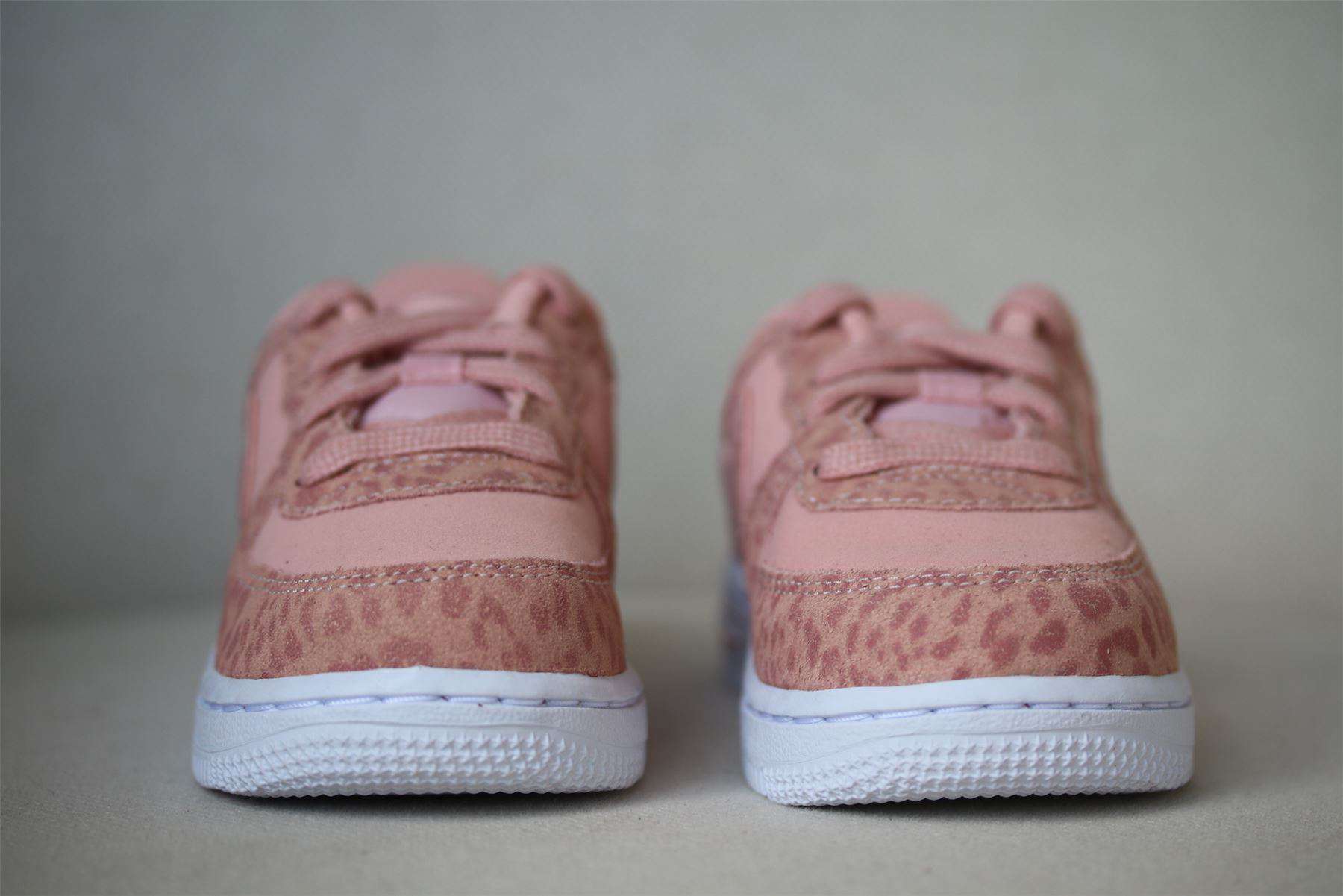NIKE INFANT AIR FORCE 1 LV8 PINK LEOPARD PRINT TRAINERS EU 25 UK 7.5 - Image 2