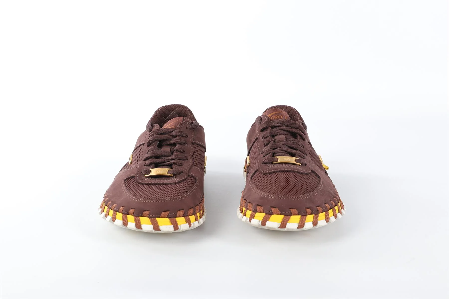 NIKE + JACQUEMUS BROWN J FORCE 1 SUEDE SNEAKERS EU 38 UK 5 US 8 - Image 3