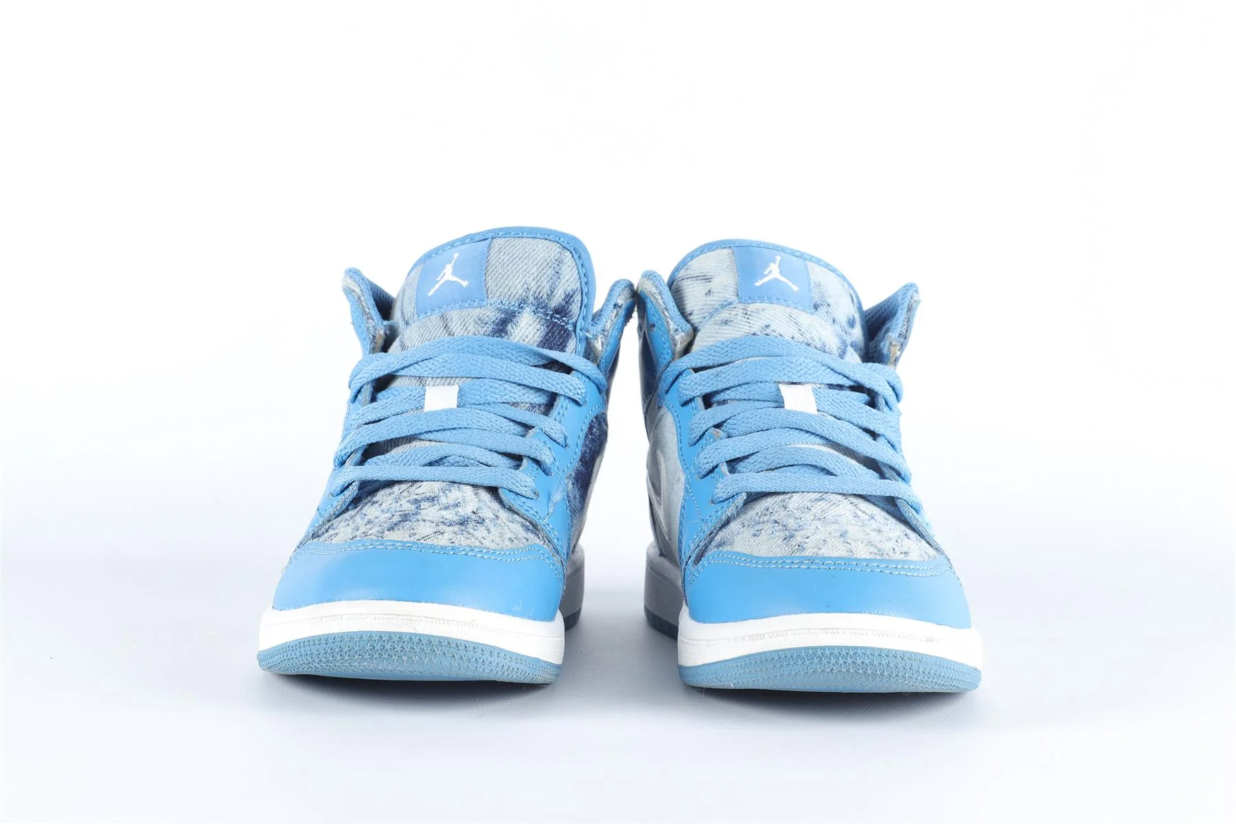 NIKE KIDS BOYS JORDAN 1 MID WASHED DENIM SNEAKERS EU 32 UK 13.5 US 1 - Image 3