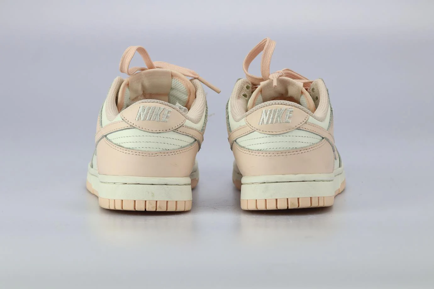 NIKE KIDS GIRLS DUNK LOW ORANGE PEARL LEATHER SNEAKERS EU 36 UK 3 - Image 4