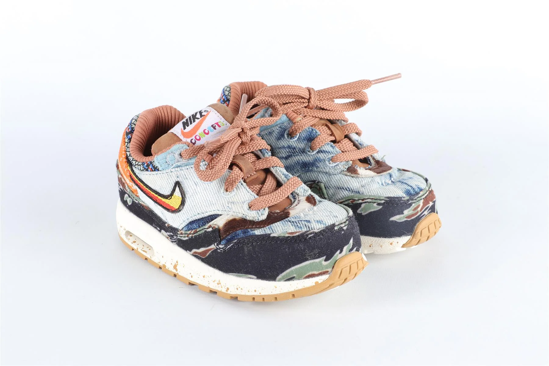 NIKE MULTICOLOURED KIDS CONCEPTS AIR MAX 1 HEAVY SNEAKERS EU 25 UK 7.5 US 8 - Image 2