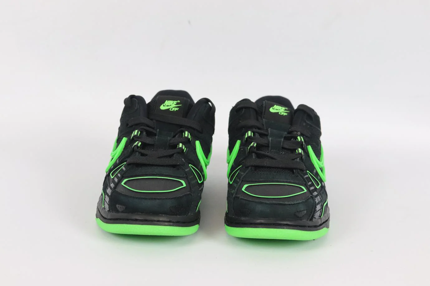 NIKE + OFF-WHITE KIDS UNISEX AIR RUBBER DUNK GREEN STRIKE SNEAKERS EU 32 UK 13.5 - Image 3