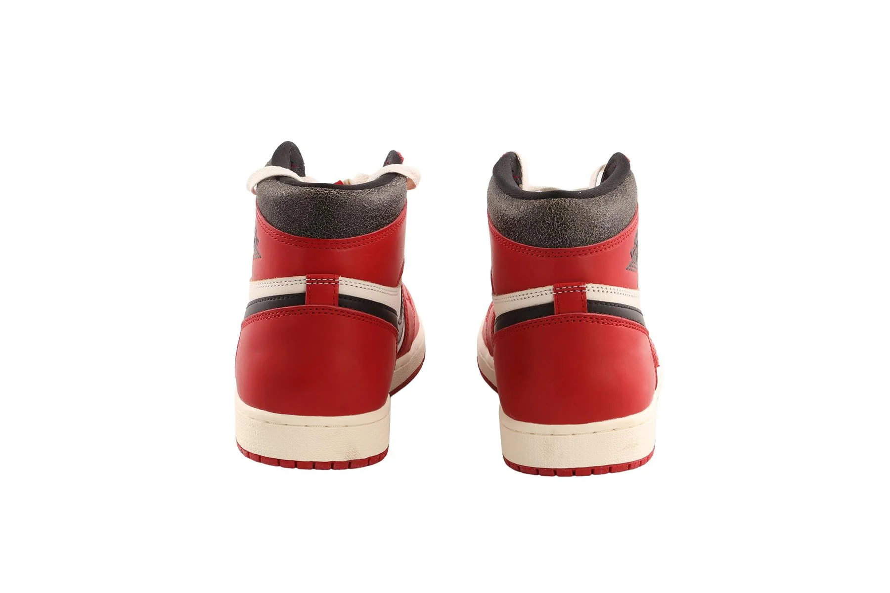 NIKE RED MEN'S JORDAN 1 RETRO HIGH CHICAGO LOST FOUND SNEAKERS EU 44.5 UK 10.5 - Image 5