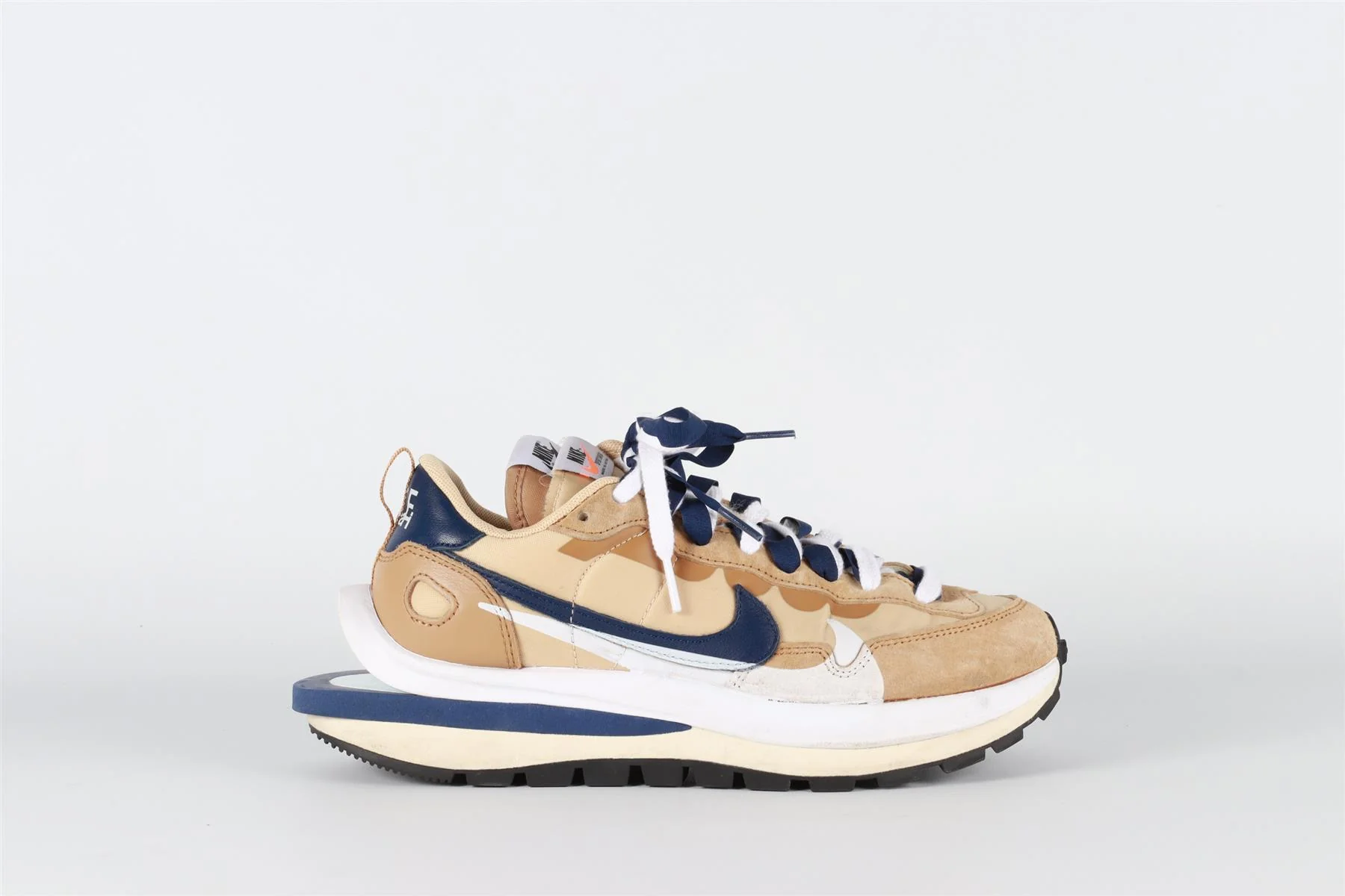 NIKE + SACAI VAPORWAFFLE TAN NAVY SNEAKERS EU 39 UK 6 US 6.5 - Image 8