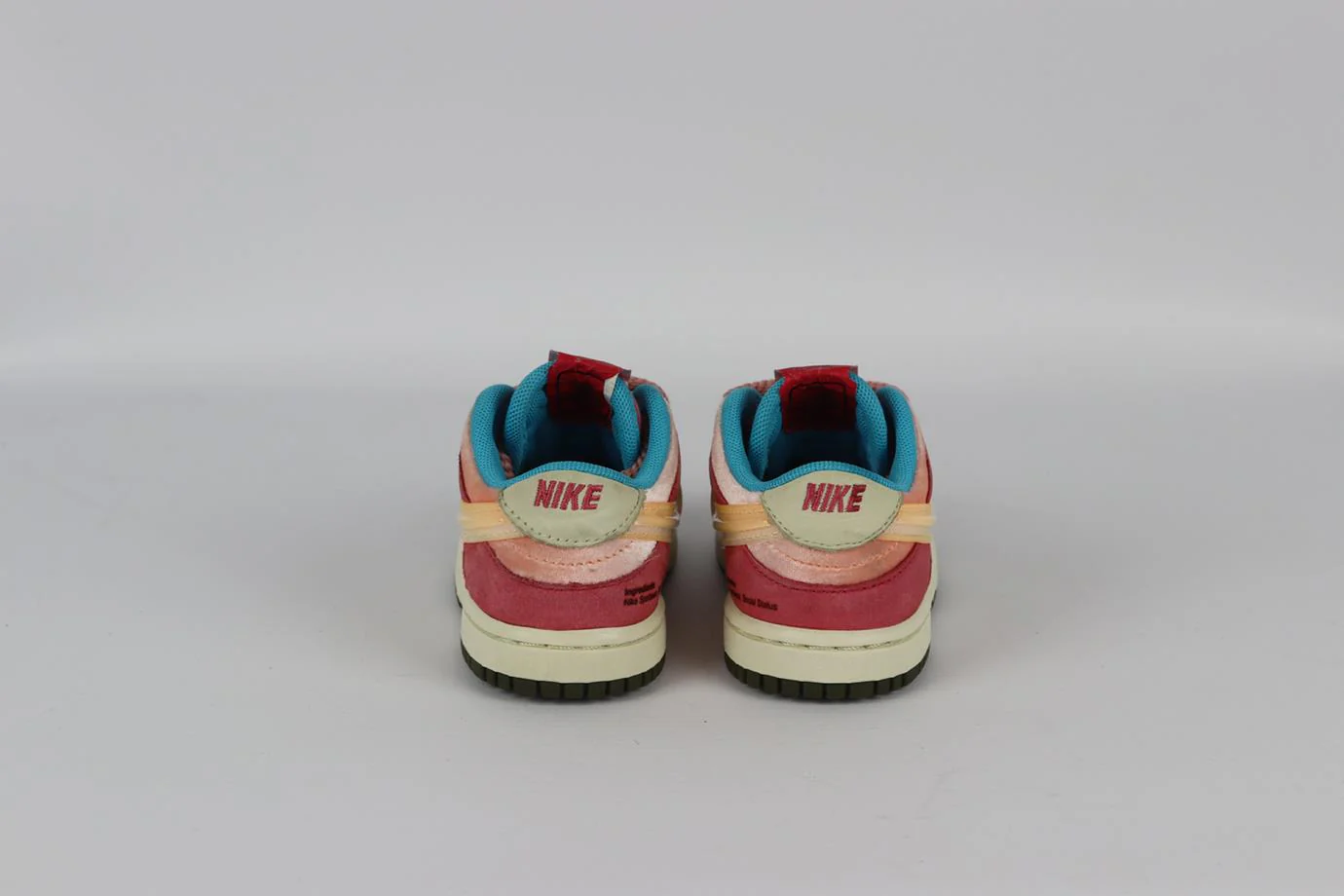 NIKE + SOCIAL STATUS KIDS GIRLS DUNK LOW LEATHER SNEAKERS EU 35.5 UK 6.5 - Image 4