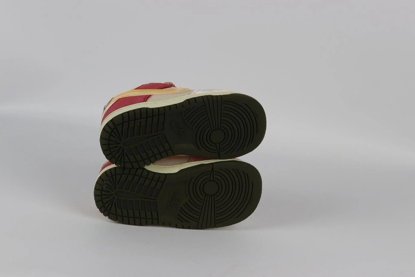 NIKE + SOCIAL STATUS KIDS GIRLS DUNK LOW LEATHER SNEAKERS EU 35.5 UK 6.5 - Image 5
