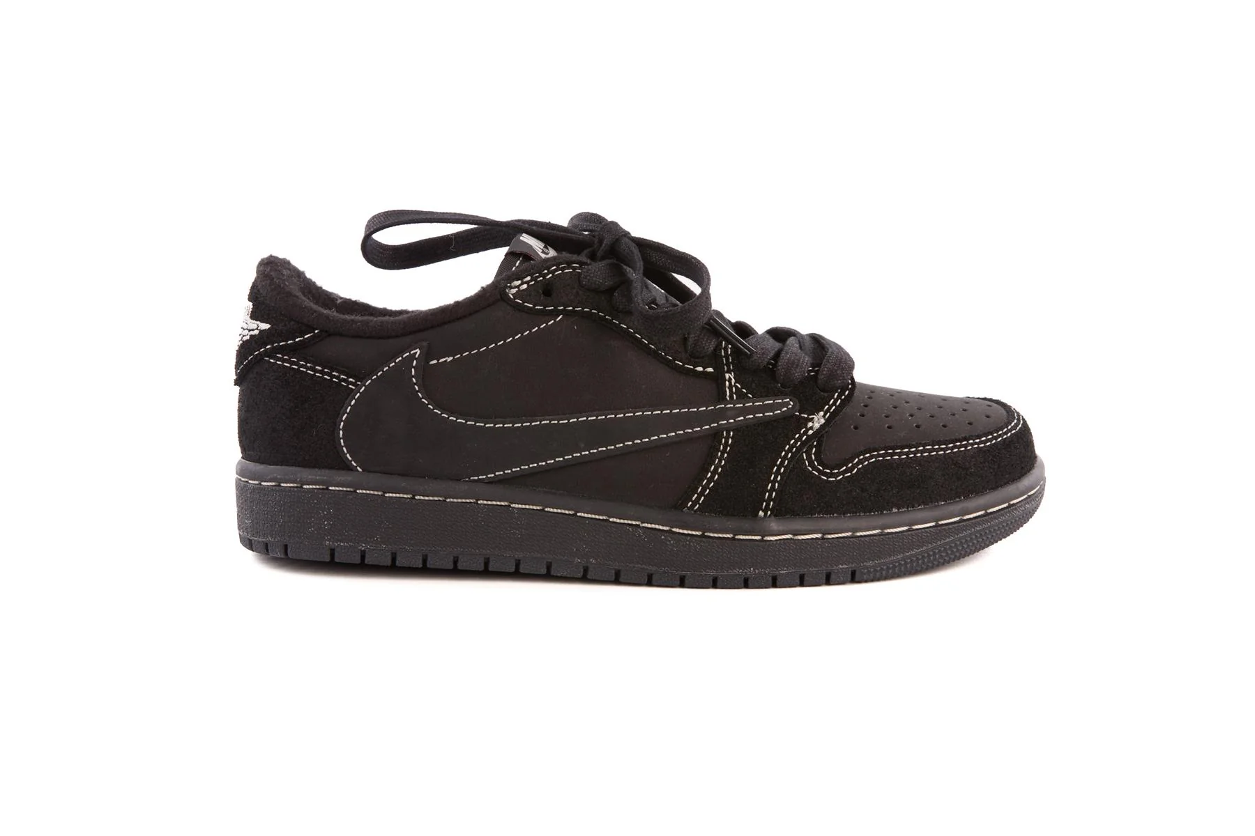 NIKE + TRAVIS SCOTT BLACK AIR JORDAN 1 BLACK PHANTOM SNEAKERS UK 6 EU 39 US 6.5 - Image 2