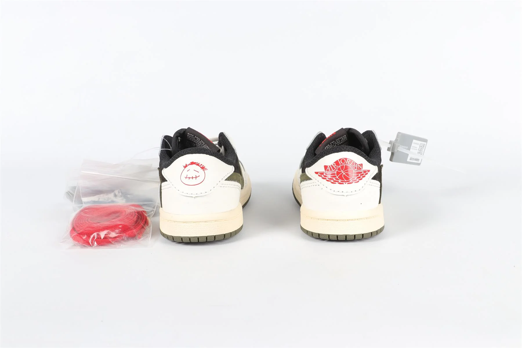 NIKE + TRAVIS SCOTT BLACK KIDS AIR JORDAN 1 LOW OLIVE SNEAKERS EU 26 UK 8.5 US 9 - Image 6