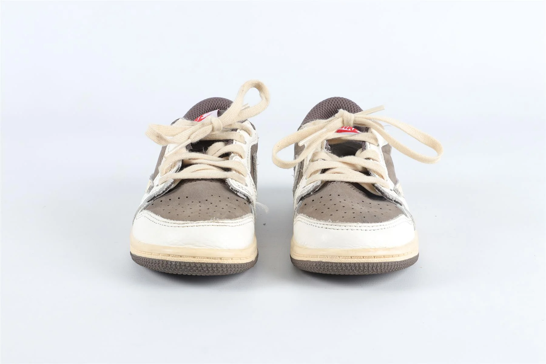 NIKE + TRAVIS SCOTT BROWN KIDS AIR JORDAN 1 REVERSE MOCHA SNEAKERS EU 27 UK 9.5 US 10 - Image 3