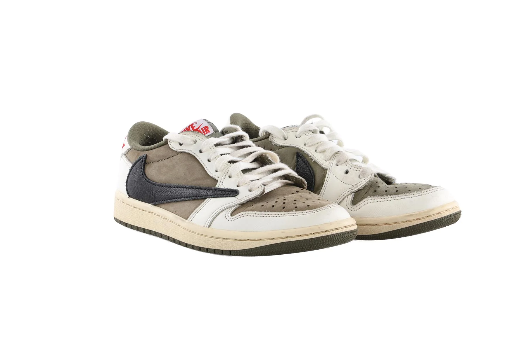 NIKE + TRAVIS SCOTT KID'S BOYS AIR JORDAN MEDIUM OLIVE SNEAKERS  EU 36.5 UK 4 US 4.5 - Image 2