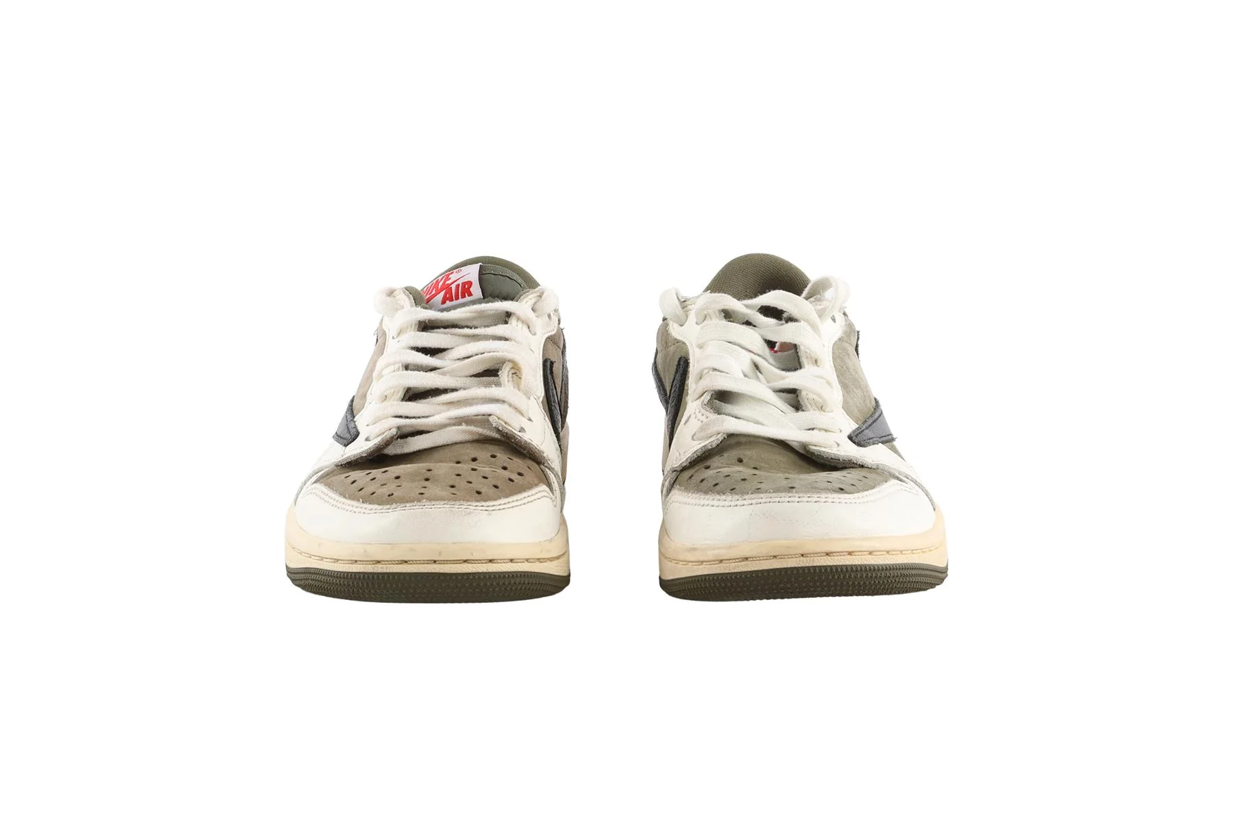 NIKE + TRAVIS SCOTT KID'S BOYS AIR JORDAN MEDIUM OLIVE SNEAKERS  EU 36.5 UK 4 US 4.5 - Image 3