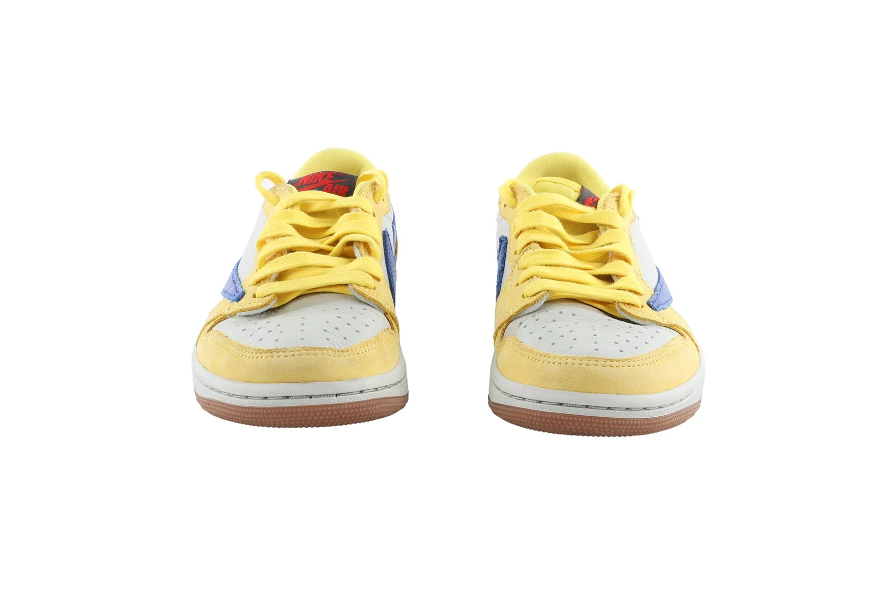 NIKE + TRAVIS SCOTT YELLOW KID'S BOYS AIR JORDAN ONES CANARY SNEAKERS EU 36 UK 3.5 US 4 - Image 3