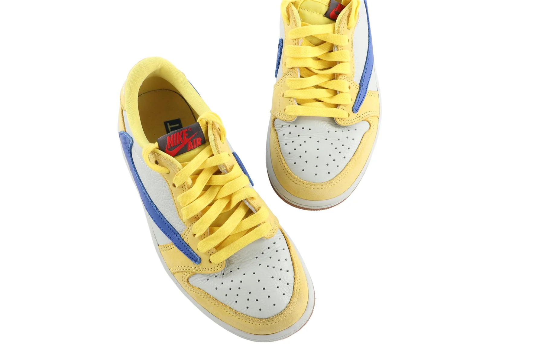 NIKE + TRAVIS SCOTT YELLOW KID'S BOYS AIR JORDAN ONES CANARY SNEAKERS EU 36 UK 3.5 US 4 - Image 4