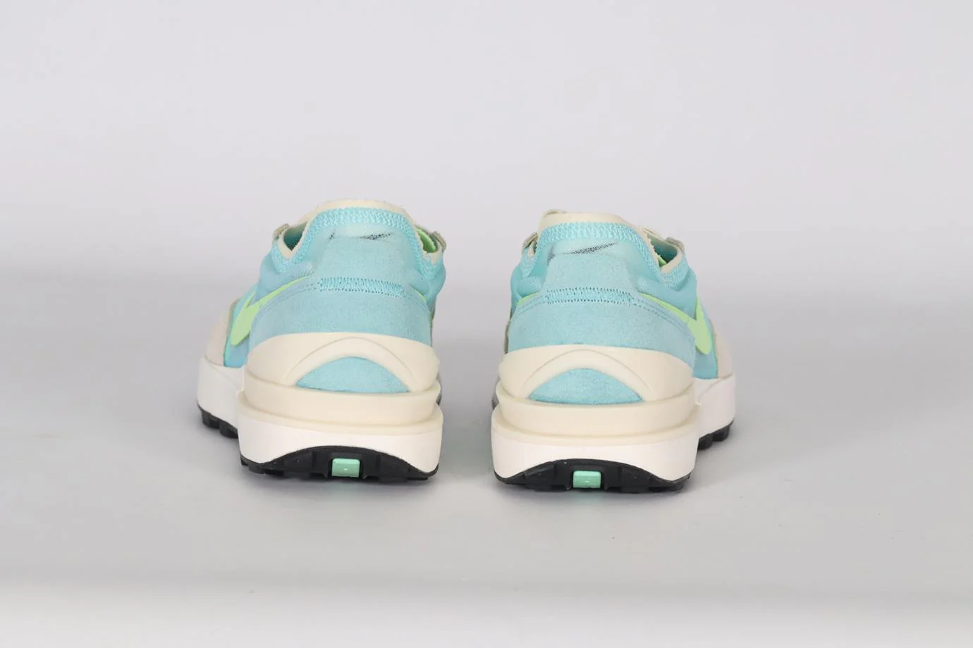 NIKE WAFFLE ONE BLEACHED AQUA LIME GLOW MESH SNEAKERS EU 38 UK 5 US 8 - Image 4