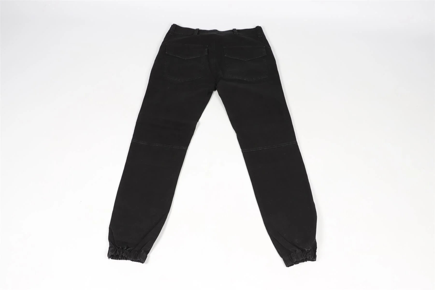 NILI LOTAN BLACK COTTON BLEND TAPERED PANTS US 0 UK 4 - Image 4