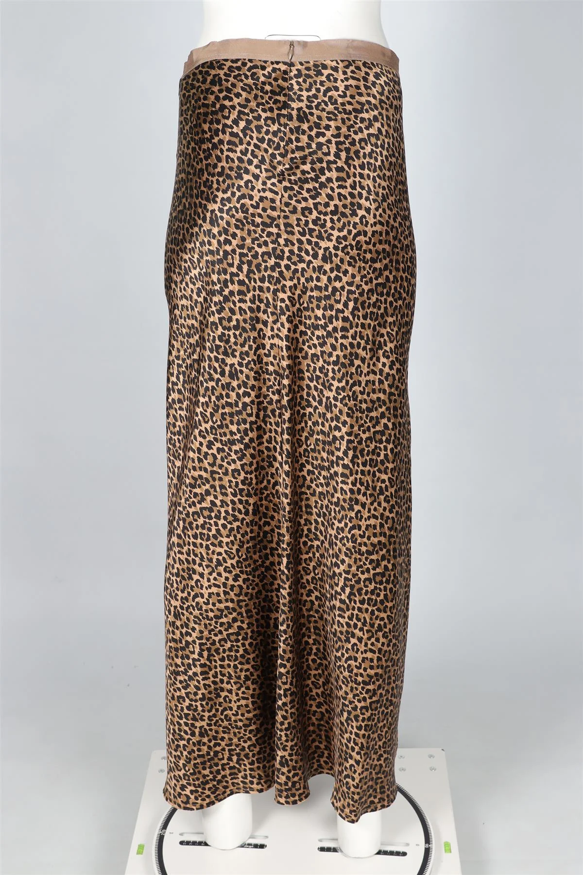 NILI LOTAN BROWN SILK MAXI SKIRT US 10 UK 14 - Image 4