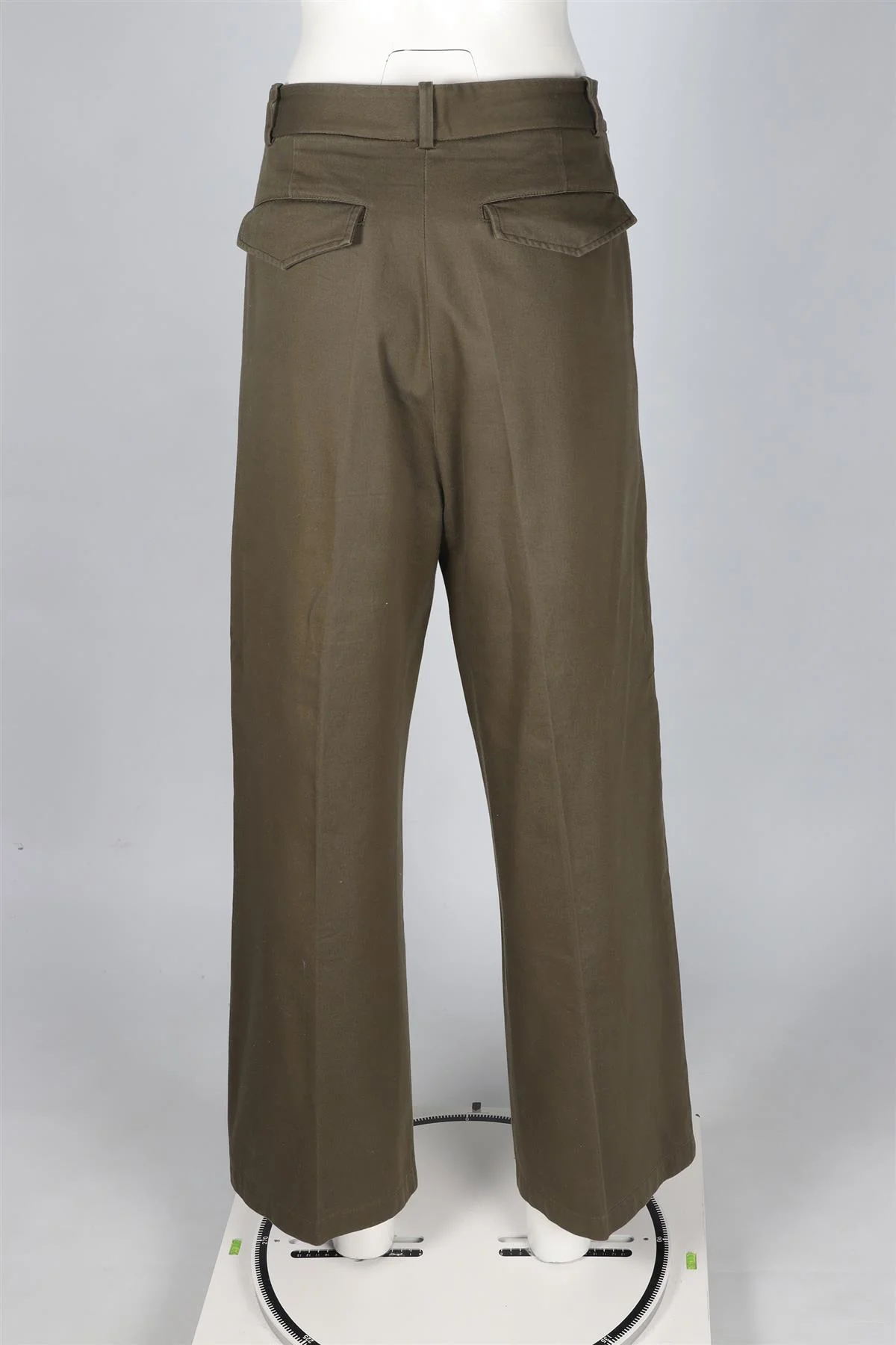 NILI LOTAN GREEN COTTON WIDE LEG PANTS US 8 UK 12 - Image 4