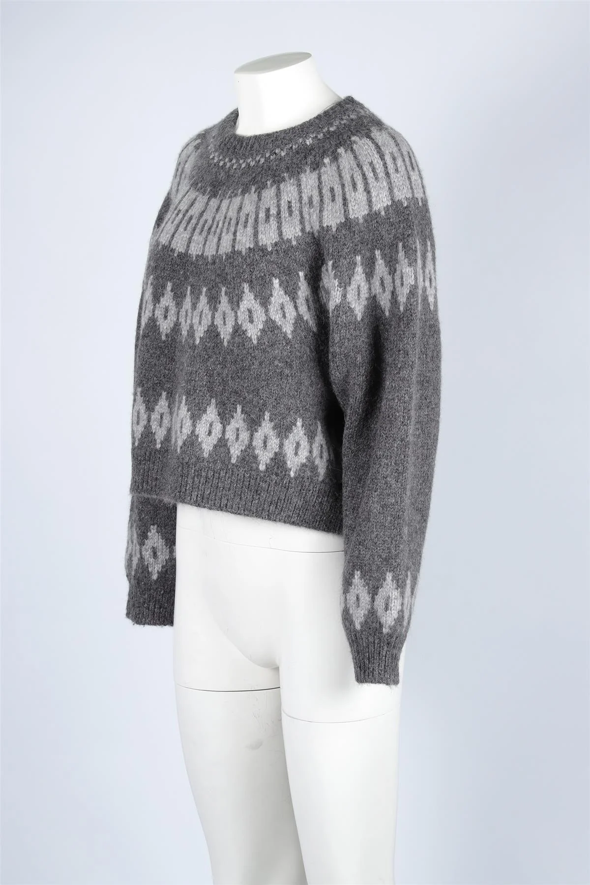 NILI LOTAN GREY ALPACA SWEATER MEDIUM - Image 3