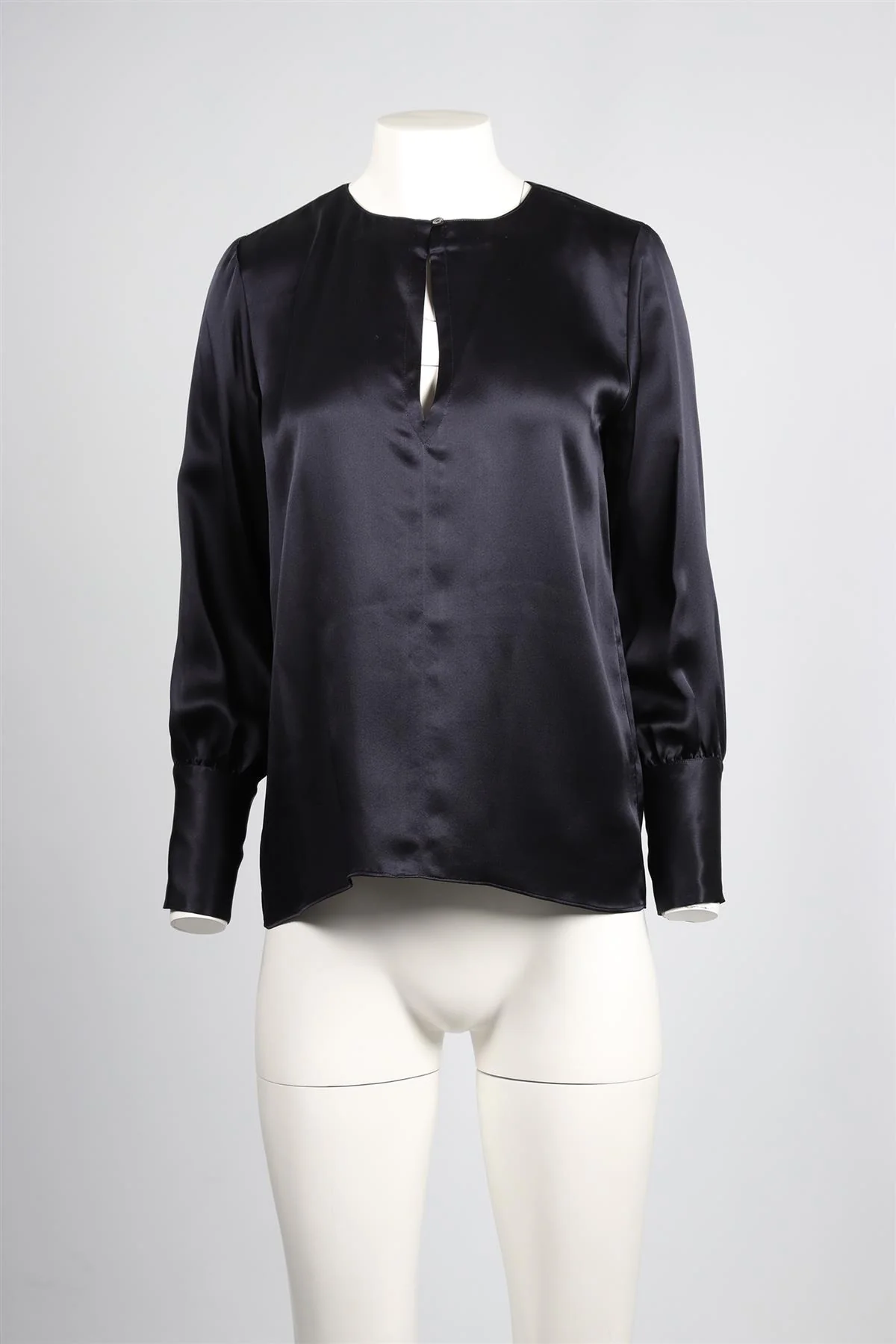 NILI LOTAN NAVY SILK BLEND TOP XSMALL - Image 2
