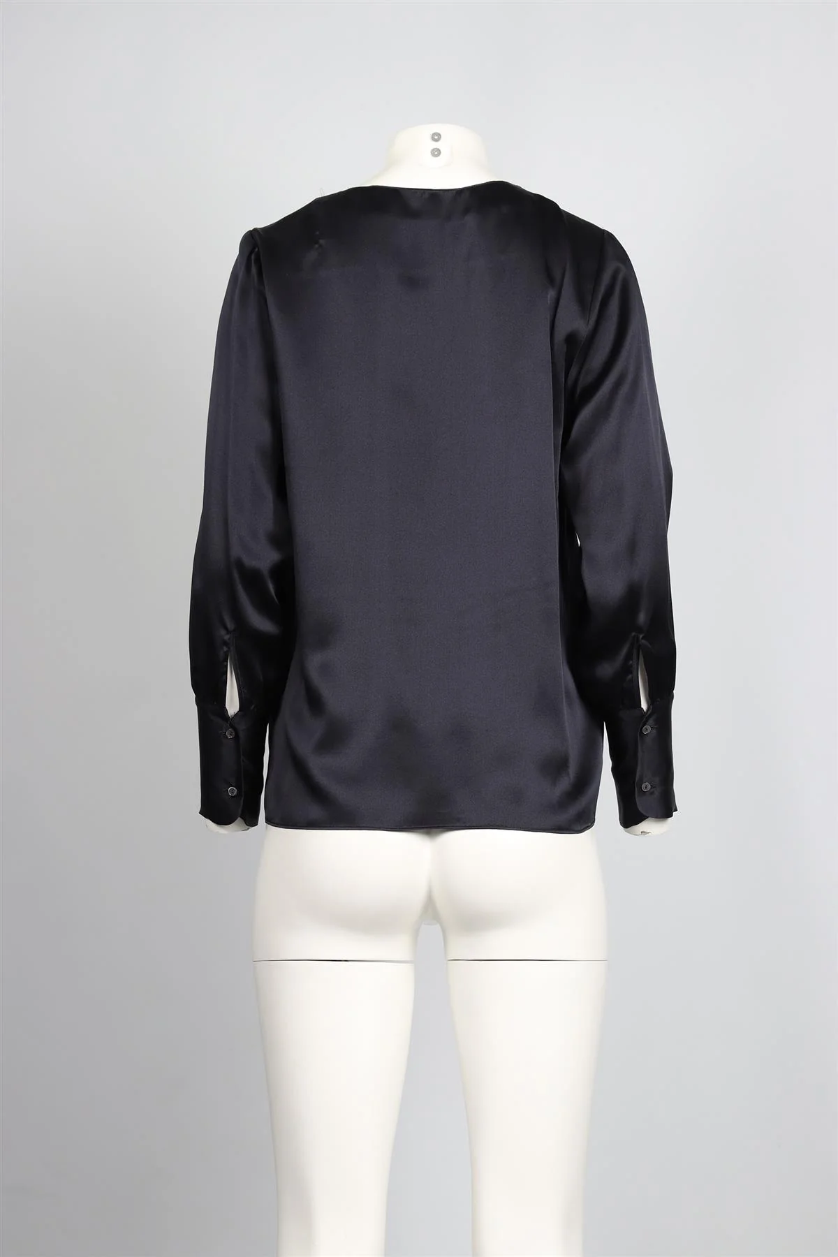 NILI LOTAN NAVY SILK BLEND TOP XSMALL - Image 4