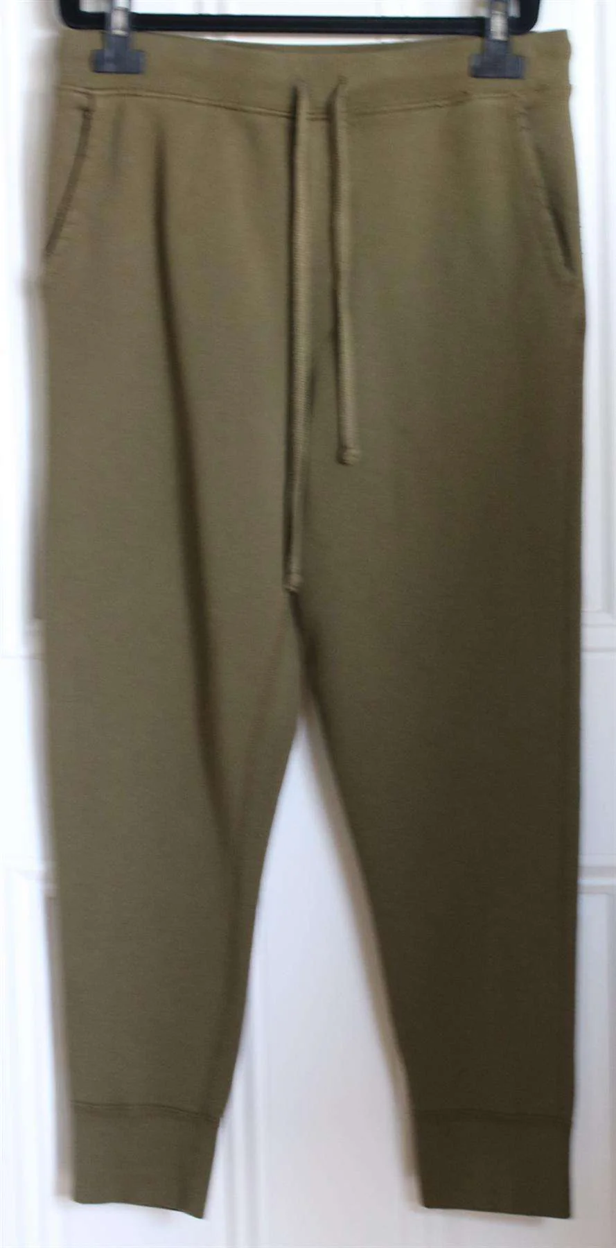 NILI LOTAN NOLAN DISTRESSED COTTON JERSEY TRACK PANTS MEDIUM - Image 2