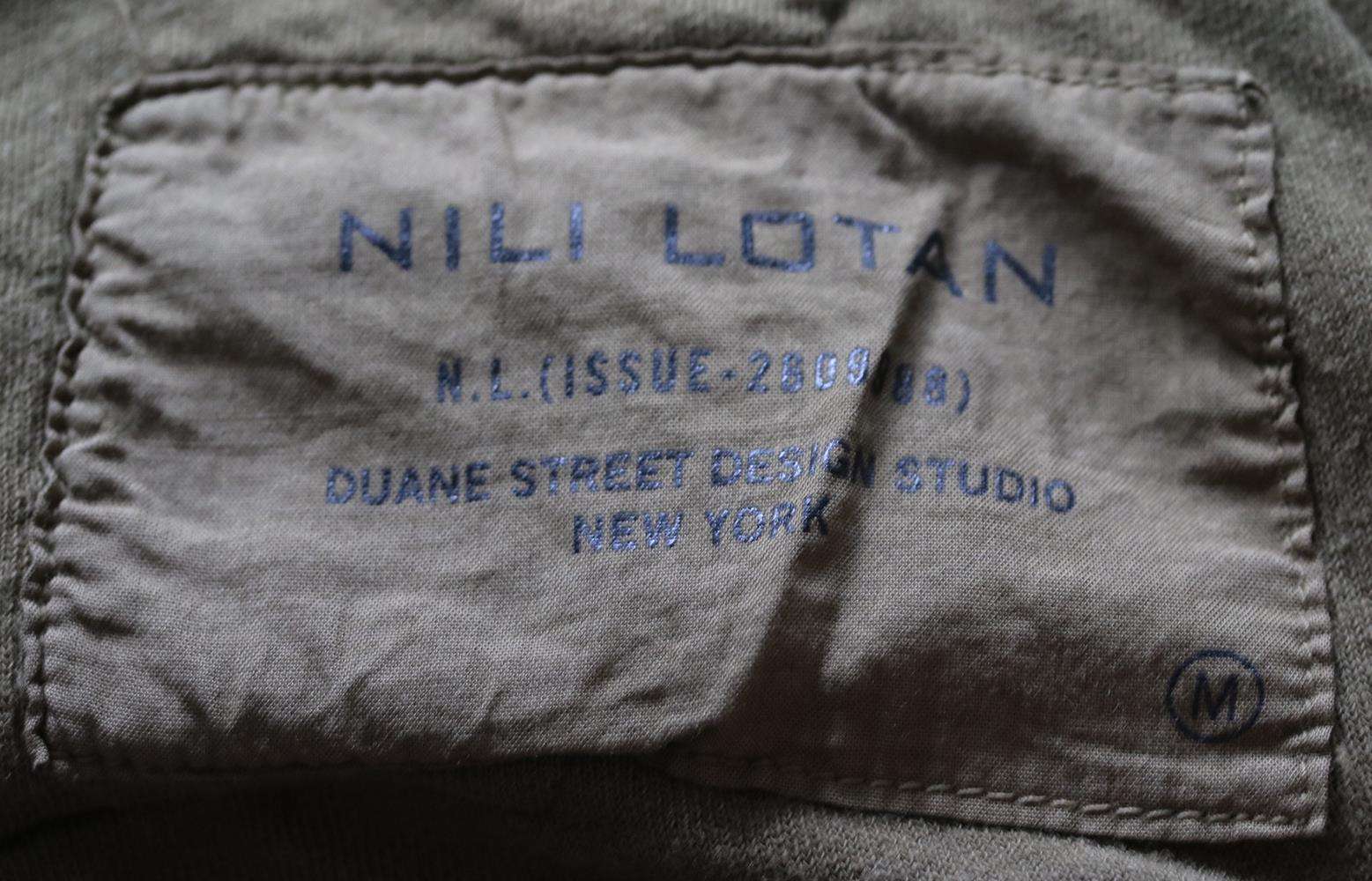 NILI LOTAN NOLAN DISTRESSED COTTON JERSEY TRACK PANTS MEDIUM - Image 4