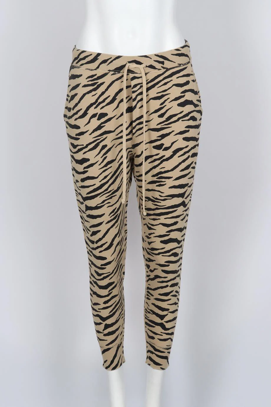 NILI LOTAN PRINTED COTTON JERSEY TRACK PANTS SMALL - Image 2