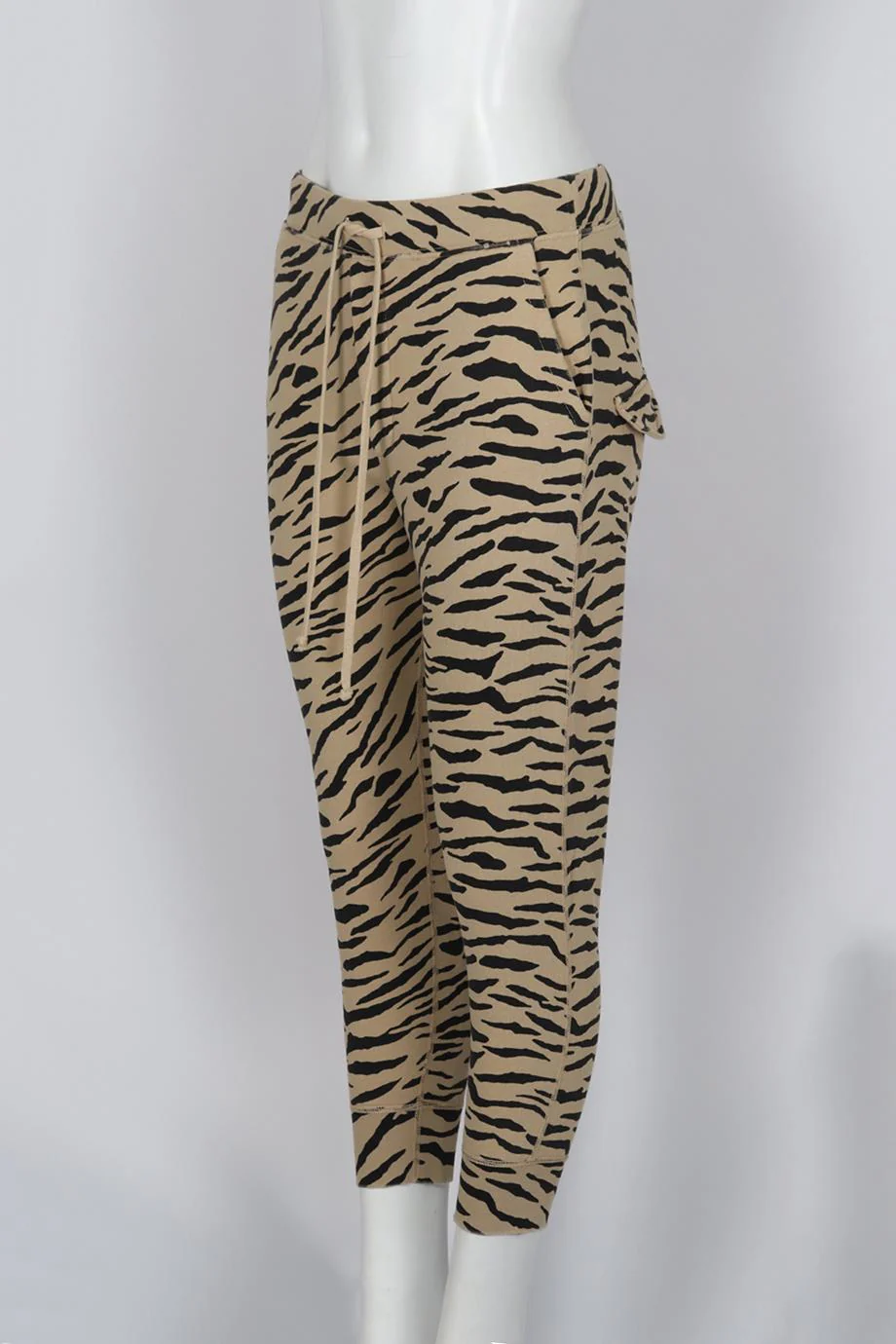NILI LOTAN PRINTED COTTON JERSEY TRACK PANTS SMALL - Image 3
