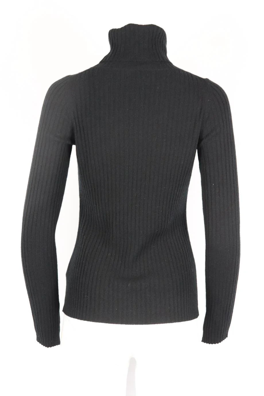 NILI LOTAN RIBBED CASHMERE TURTLENECK SWEATER MEDIUM - Image 4