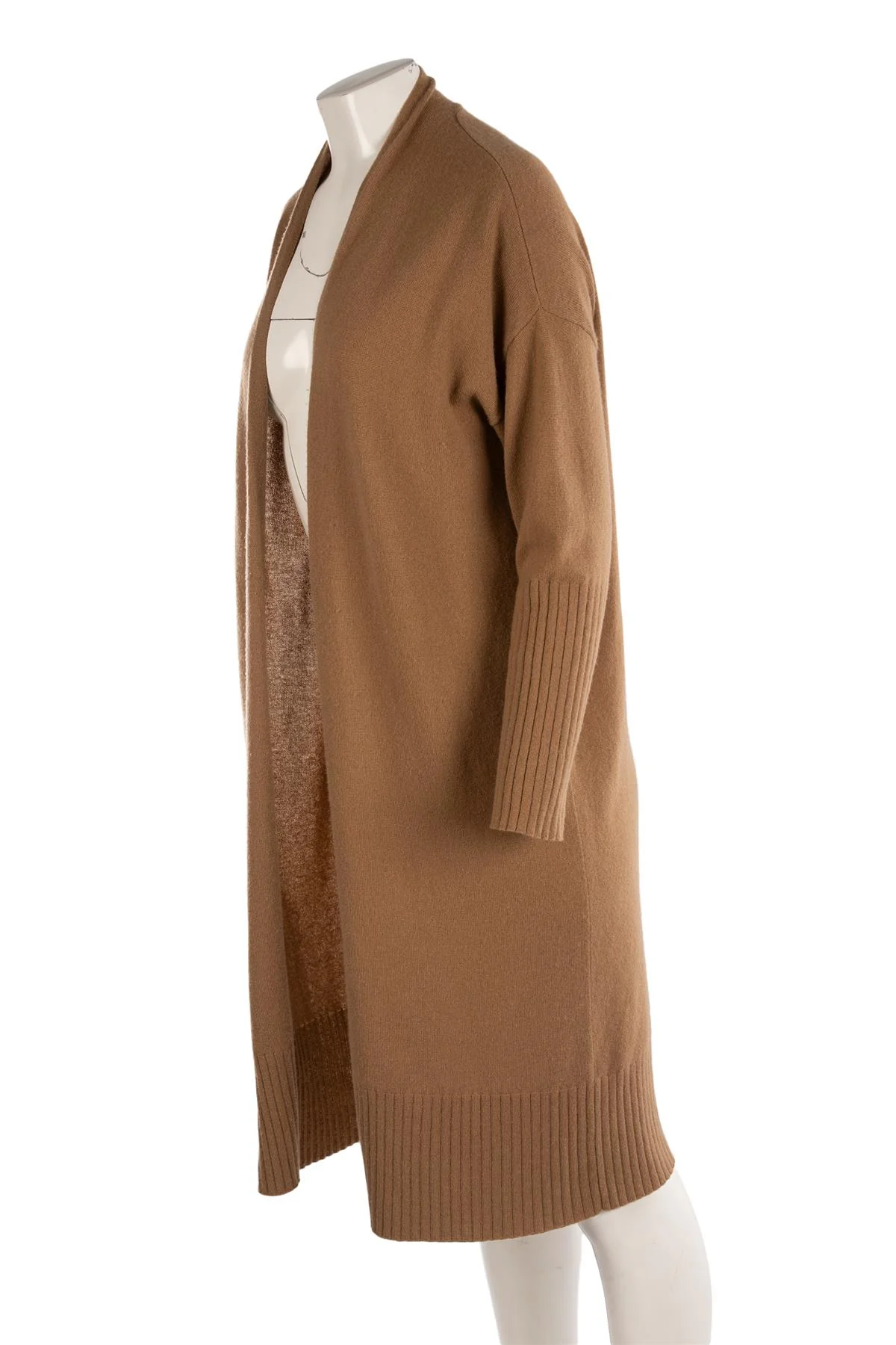 NILI LOTAN TAN CASHMERE CARDIGAN ONE SIZE - Image 2