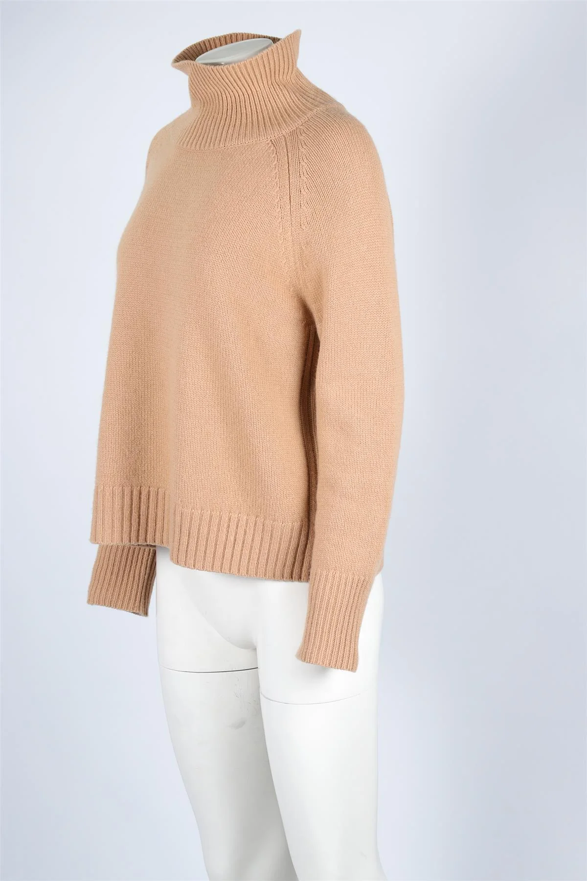 NILI LOTAN TAN CASHMERE SWEATER SMALL - Image 3