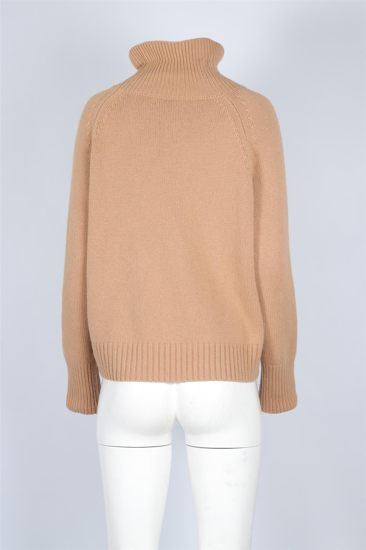NILI LOTAN TAN CASHMERE SWEATER SMALL - Image 4