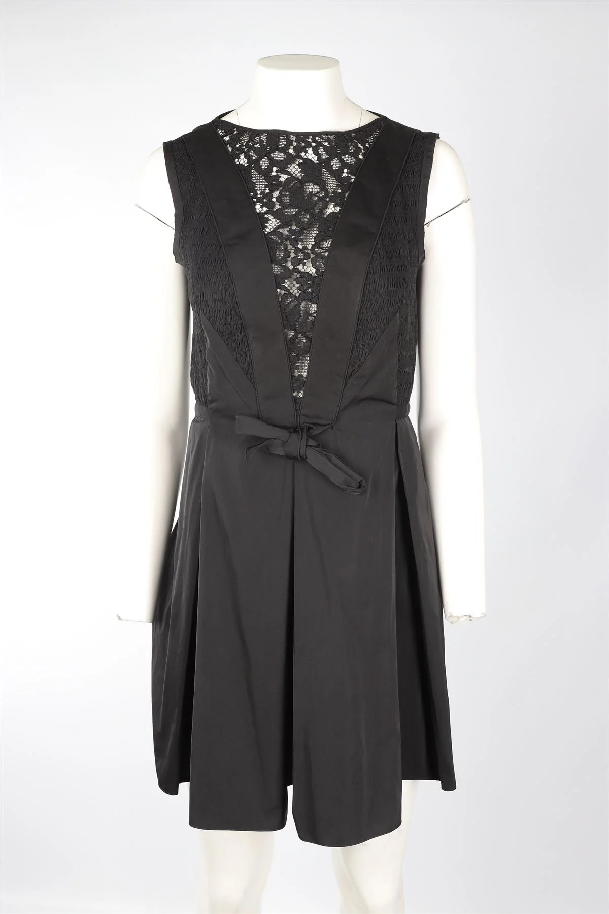 NINA RICCI BLACK SHELL MINI DRESS IT 38 UK 6 - Image 2