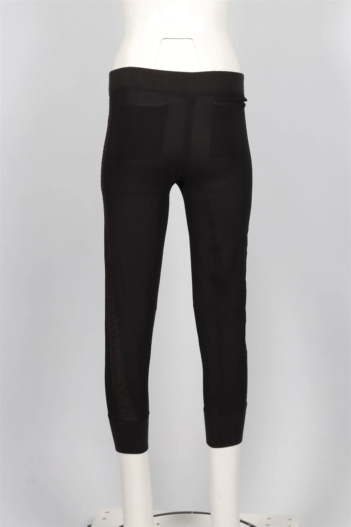NINA RICCI BLACK SILK TAPERED PANTS FR 34 UK 6 - Image 4