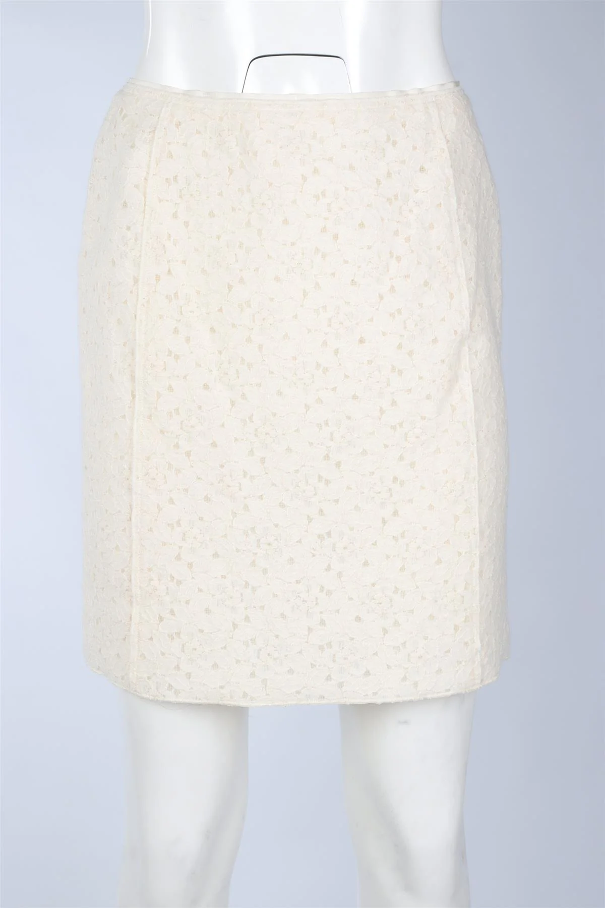 NINA RICCI CREAM LACE MINI SKIRT FR 40 UK 12 - Image 2