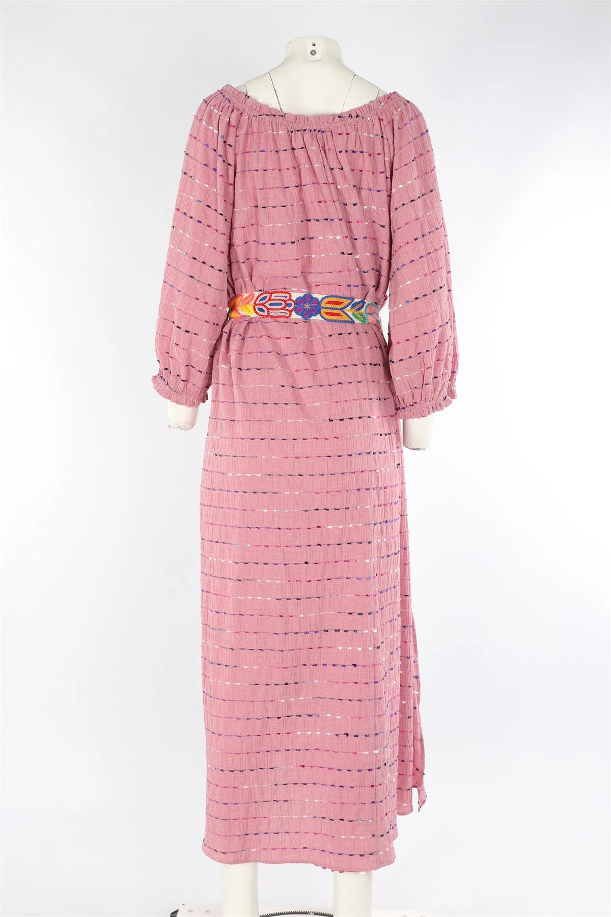 NINETTE PINK COTTON MAXI DRESS LARGE ONE SIZE - Image 4