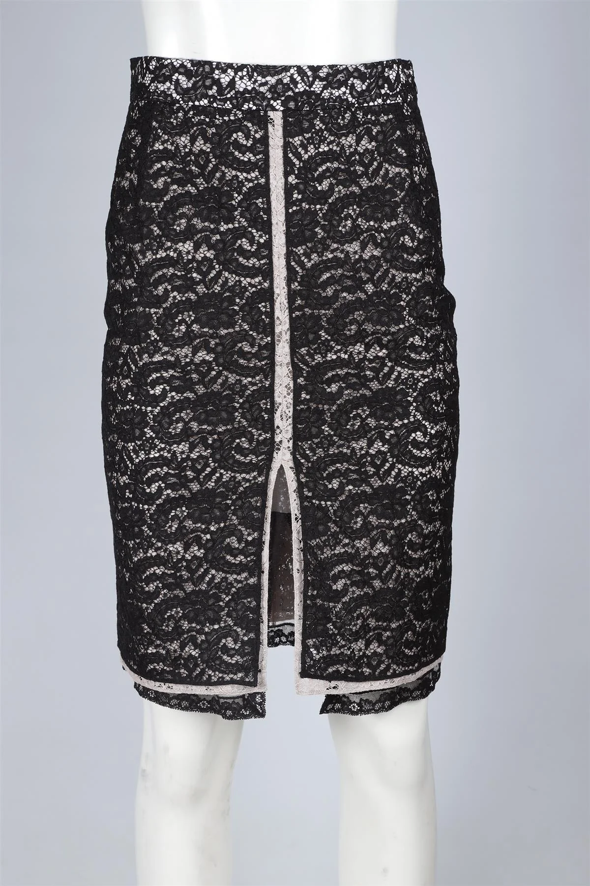 NO.21 BLACK LACE MIDI SKIRT IT 42 UK 10 - Image 2