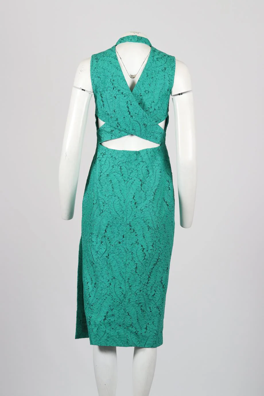 No. 21 LACE AND COTTON BLEND MIDI DRESS IT 42 UK 10 - Image 4